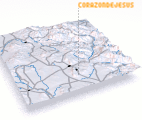 3d view of Corazón de Jesús