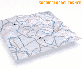 3d view of San Nicolás del Carmen