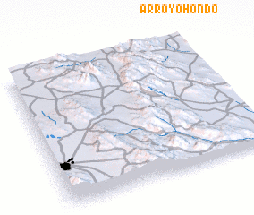 3d view of Arroyo Hondo