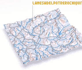 3d view of La Mesa del Potrero Chiquito