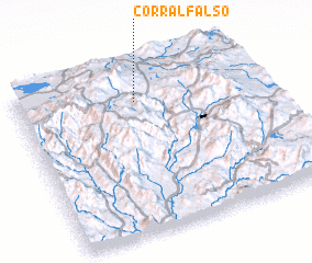 3d view of Corral Falso