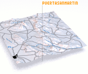 3d view of Puerta San Martín