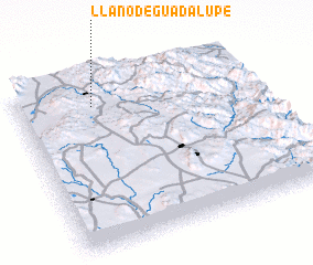 3d view of Llano de Guadalupe