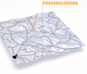 3d view of Piedra Agujerada