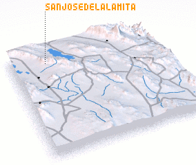 3d view of San José del Alamita