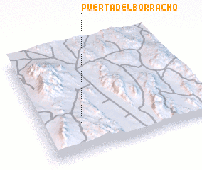 3d view of Puerta del Borracho