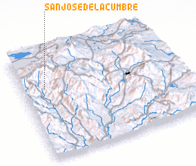 3d view of San José de la Cumbre