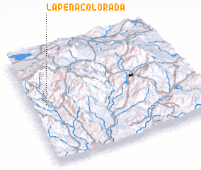 3d view of La Peña Colorada