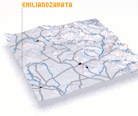 3d view of Emiliano Zapata