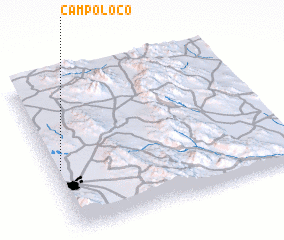 3d view of Campo Loco
