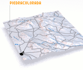 3d view of Piedra Colorada