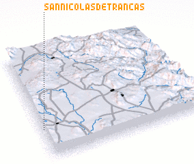 3d view of San Nicolás de Trancas