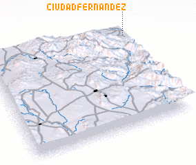 3d view of Ciudad Fernández