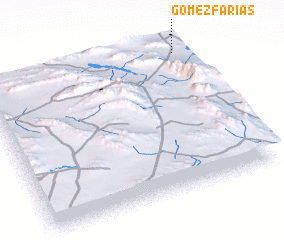 3d view of Gómez Farías