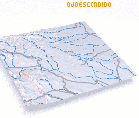 3d view of Ojo Escondido