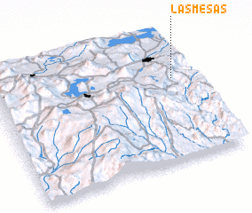 3d view of Las Mesas