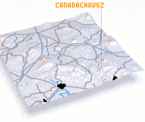 3d view of Cañada Chávez