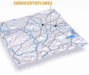 3d view of San Vicente Flores