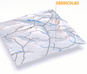 3d view of San Nicolás