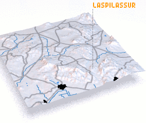 3d view of Las Pilas Sur