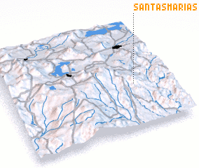3d view of Santas Marías