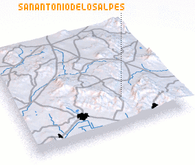 3d view of San Antonio de los Alpes