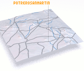 3d view of Potrero San Martín