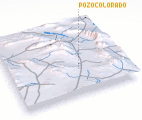 3d view of Pozo Colorado