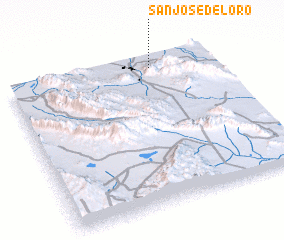 3d view of San José del Oro