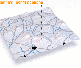 3d view of San Nicolás del Granado