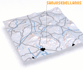 3d view of San José de Llanos