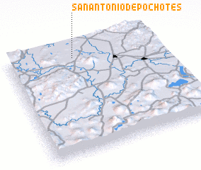 3d view of San Antonio de Pochotes