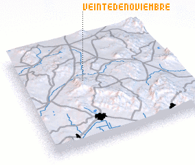 3d view of Veinte de Noviembre