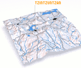 3d view of Tzintzuntzán