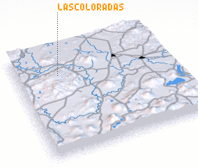 3d view of Las Coloradas