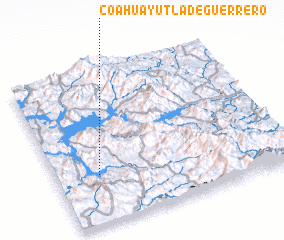 3d view of Coahuayutla de Guerrero