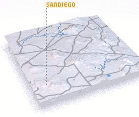 3d view of San Diego