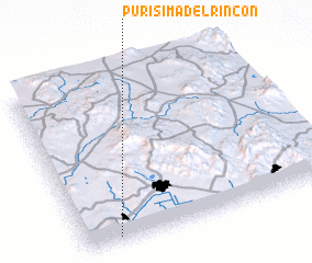 3d view of Purísima del Rincón