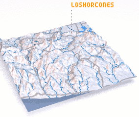 3d view of Los Horcones