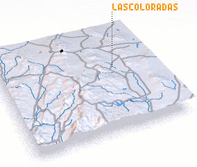 3d view of Las Coloradas