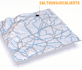 3d view of Salto de Ojo Caliente