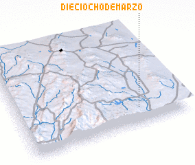 3d view of Dieciocho de Marzo