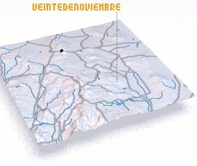 3d view of Veinte de Noviembre