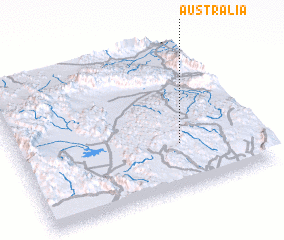 3d view of Australia