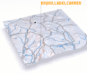 3d view of Boquilla del Carmen