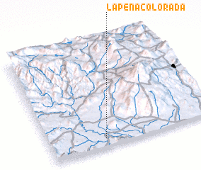 3d view of La Peña Colorada