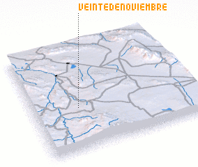 3d view of Veinte de Noviembre