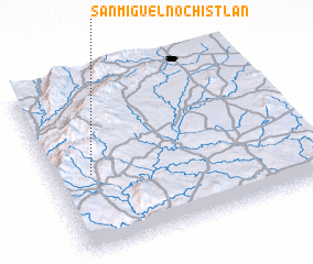 3d view of San Miguel Nochistlán