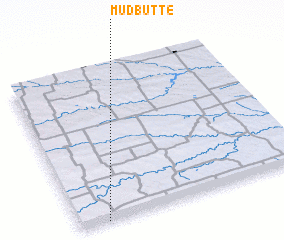 3d view of Mud Butte