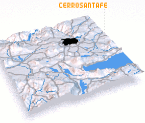 3d view of Cerro Santa Fe